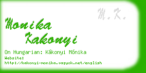 monika kakonyi business card