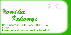 monika kakonyi business card